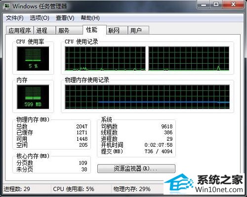 win10系统物理内存不足导致电脑运行速度非常缓慢的图文步骤