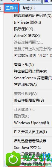 点击“internet 选项” win10系统iE浏览器无法使用王码五笔打字的解决方法